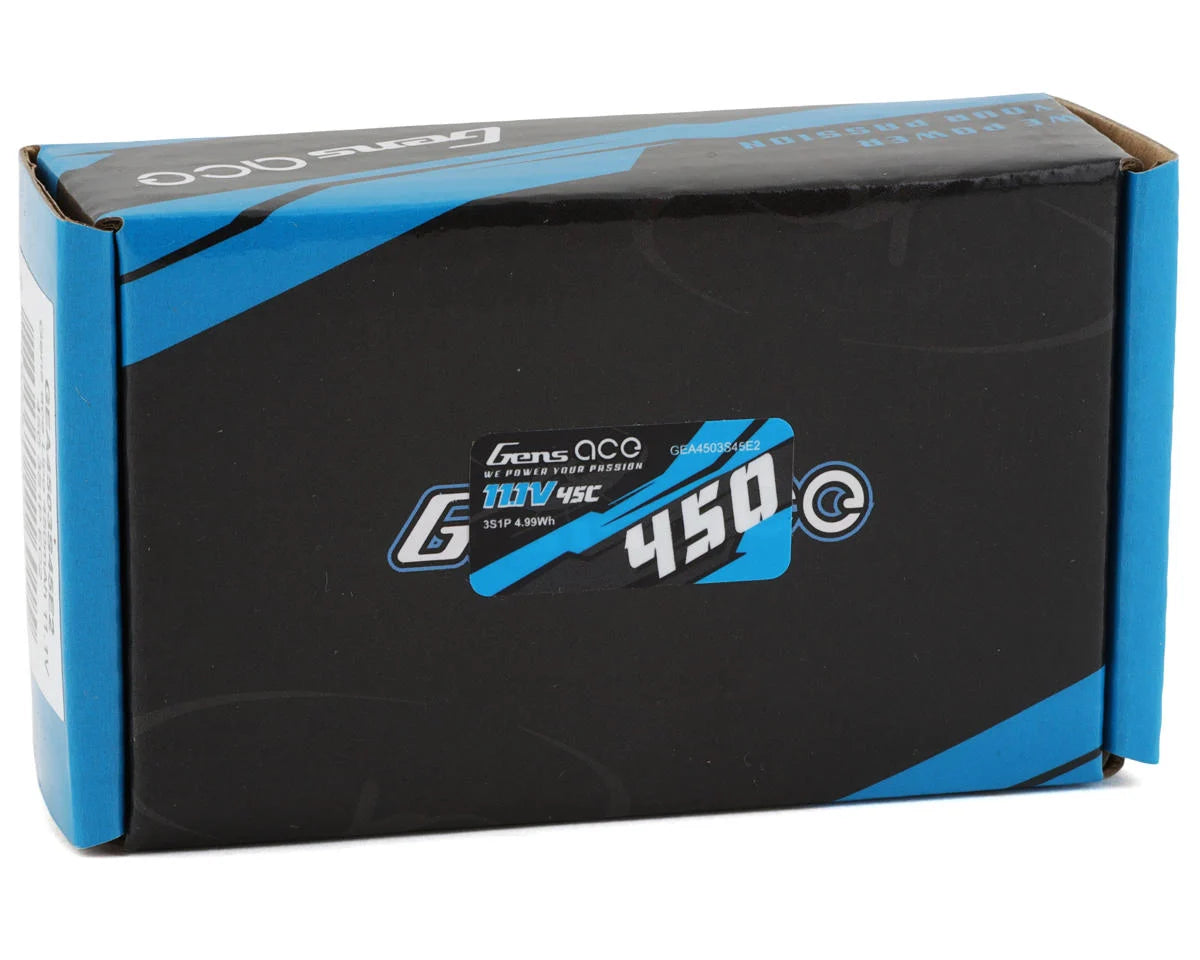 Gens Ace 3S LiPo Battery 45C (11.1V/450mAh) w/EC2 Connector